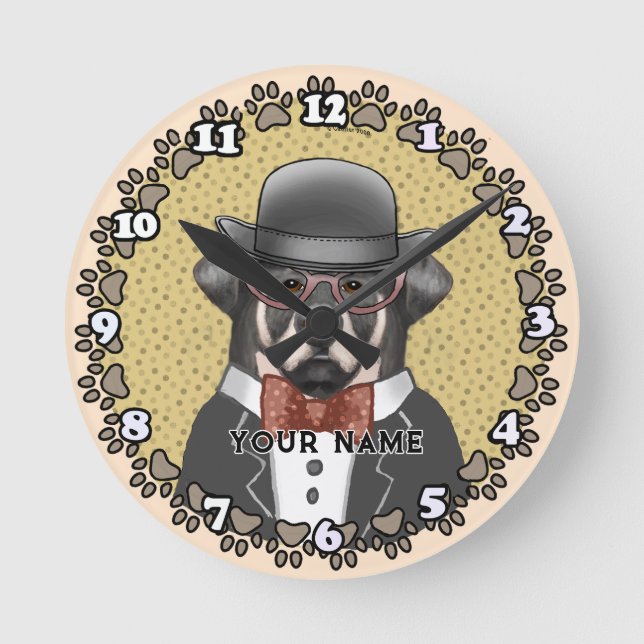 Ronde horloge Rottweiler Porter des lunettes (Recto)