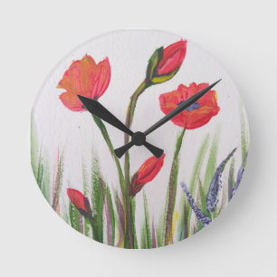 Ronde Horloge rouge sauvage