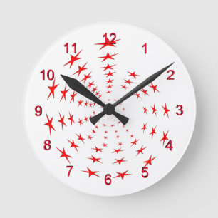 Ronde Horloge - Spirales des étoiles rouges