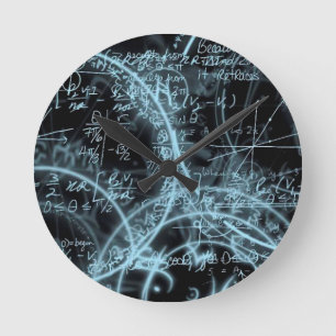 Ronde horloge style mathématique