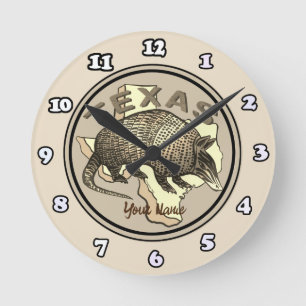Ronde Horloge Texas Armadillo