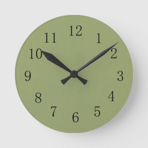 Ronde Horloge vert Avocado