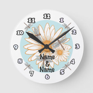 Ronde Horloge White Daisy