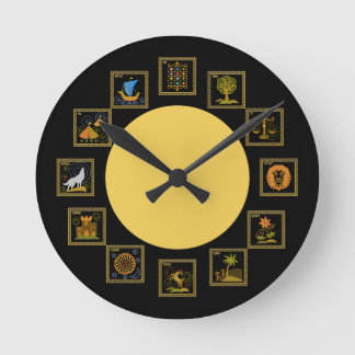 Ronde Judée 12 Tribus d'Israël Horloge