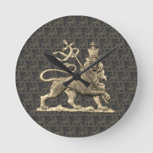 Ronde Lion de Juda Horloge Jah Armée Rasta Montre