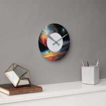 L'Univers est Alive_Art numérique Wall horloge