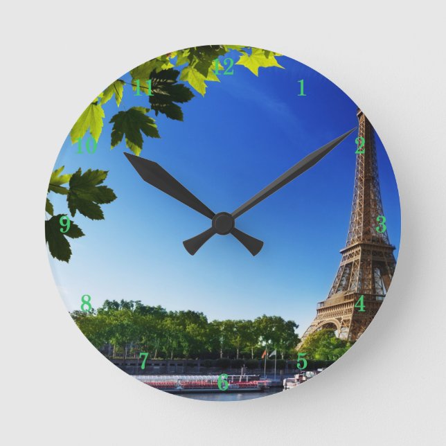 Ronde Magnifique Décor Extérieur Horloge Mur (Recto)