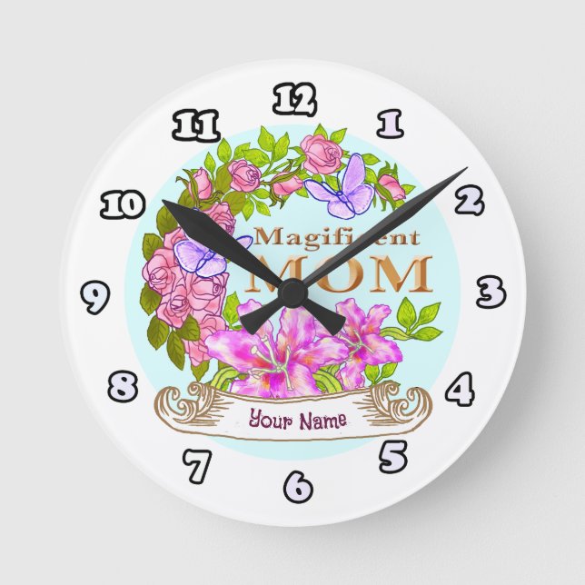 Ronde Magnifique horloge maman (Recto)