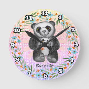 Ronde Maman Panda Bear Love horloge
