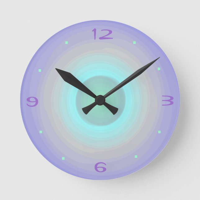 Ronde Mauve Rainbow Pastel > Horloge à motifs (Recto)
