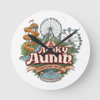 Ronde Parc d'attractions Kalyan Eau Vague Mur Horloge