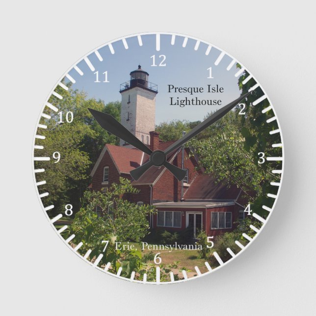 Ronde Phare Eire, horloge d'île de Presque de PA (Recto)