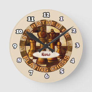 Ronde Plutôt jouer horloge d'échecs