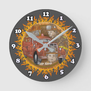 Ronde Pompier Camion Horloge Buddy