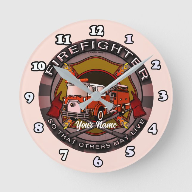 Ronde Pompier pour que d'autres puissent vivre horloge (Recto)