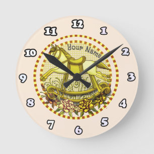 Ronde Roses Jaunes Horloge Cheval Rocse