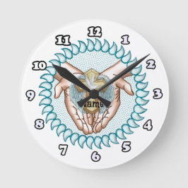 Ronde Saint-Esprit Mains Horloge chrétienne