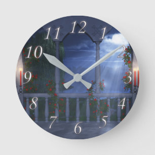 Ronde Son horloge à manteau d'argent