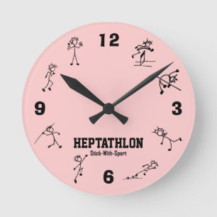 Ronde Stick Avec Sport Heptathlon Horloge Piste et Champ
