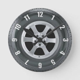 Ronde Truck Tire Truck Tire Trucs Horloge d'art
