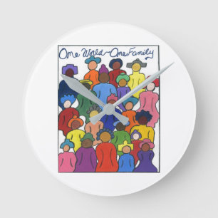 Ronde Un monde, une famille, une horloge multiculturelle