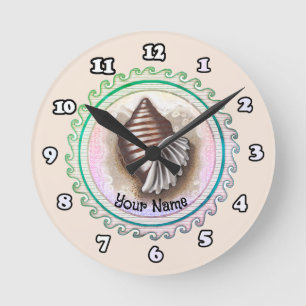 Ronde Une horloge à coquillage