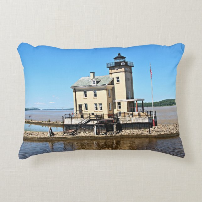Rondout Creek Lighthouse, New York Zierkissen (Vorderseite)