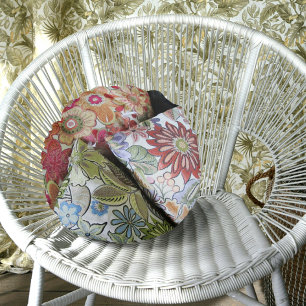 Ronds Boho Chic Faux Coussins brodés multicolores