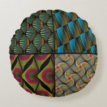 Coussins rond Wax Africain