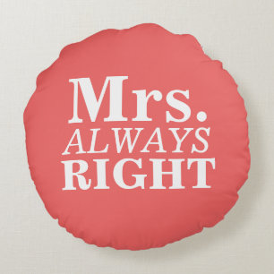 Ronds M. Right & Mme Toujours droite Coussins personnali