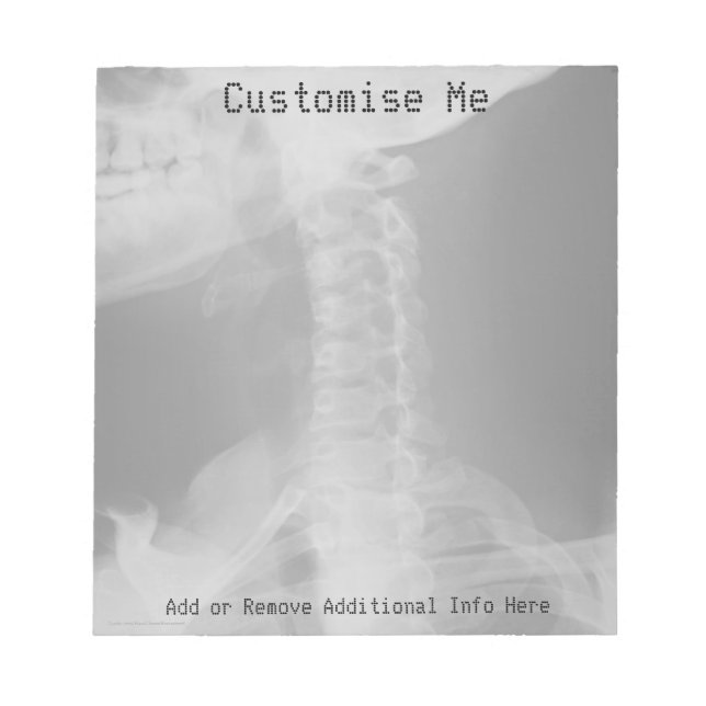 Röntgen 2 Original Notizblock (Vorderseite)