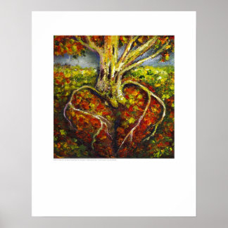 Röntgen-Deckkunst - Herzwurzeln von L. Rainey Poster