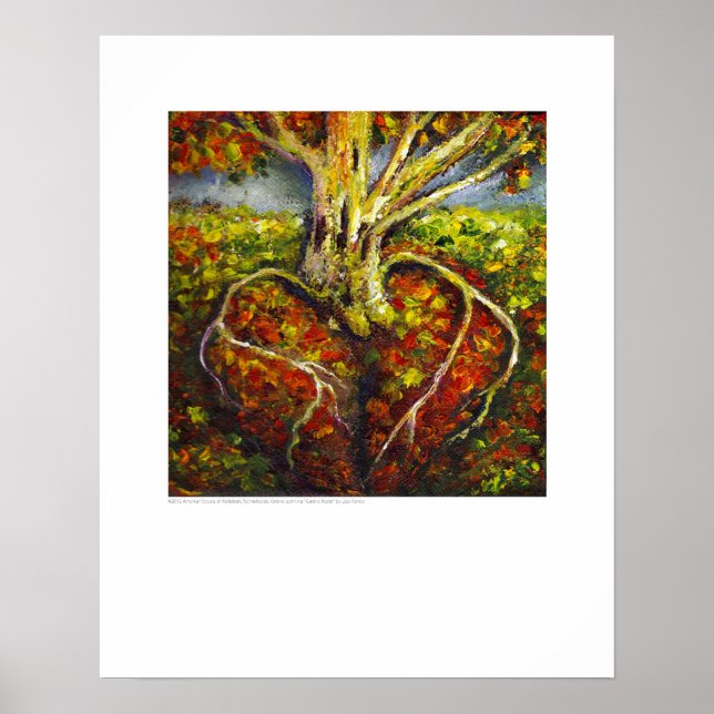 Röntgen-Deckkunst - Herzwurzeln von L. Rainey Poster (Vorne)