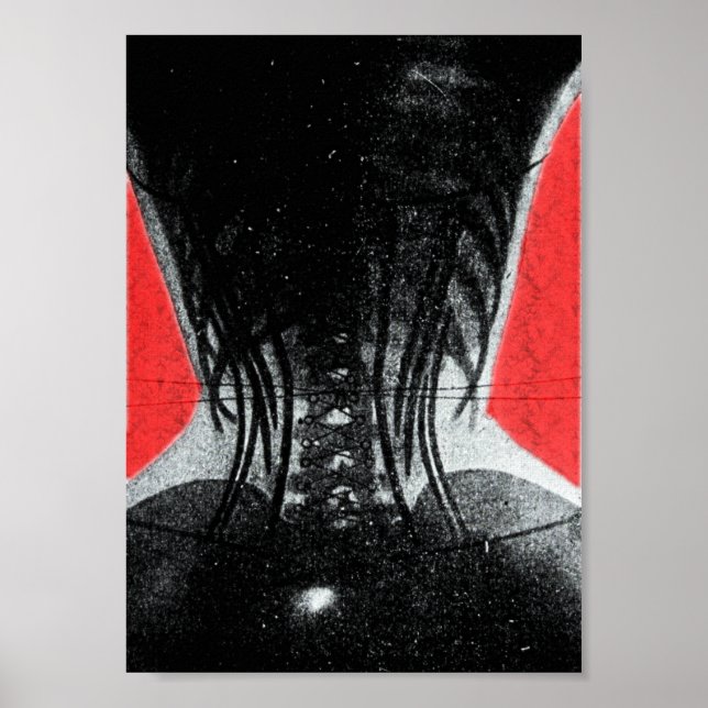 Röntgen der Frau in einem Korsetposter Poster (Vorne)