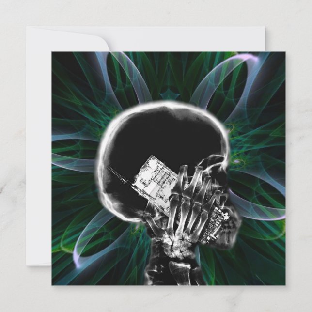 Röntgen-Fraktal-Blume Smartphone Skeleton - Aquama (Vorderseite)
