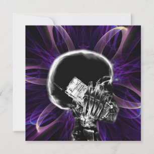 Röntgen-Fraktal-Blume Smartphone Skeleton - Lila