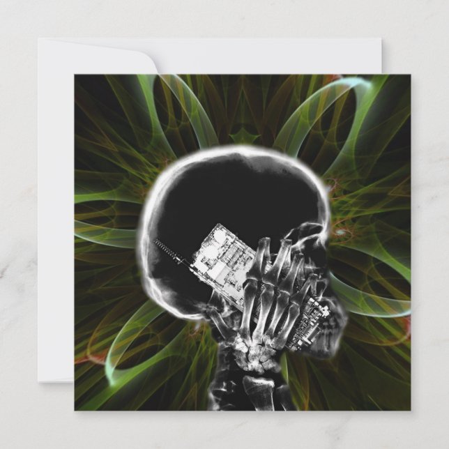 Röntgen-Fraktal-Blume Smartphone Skeleton - Limon (Vorderseite)