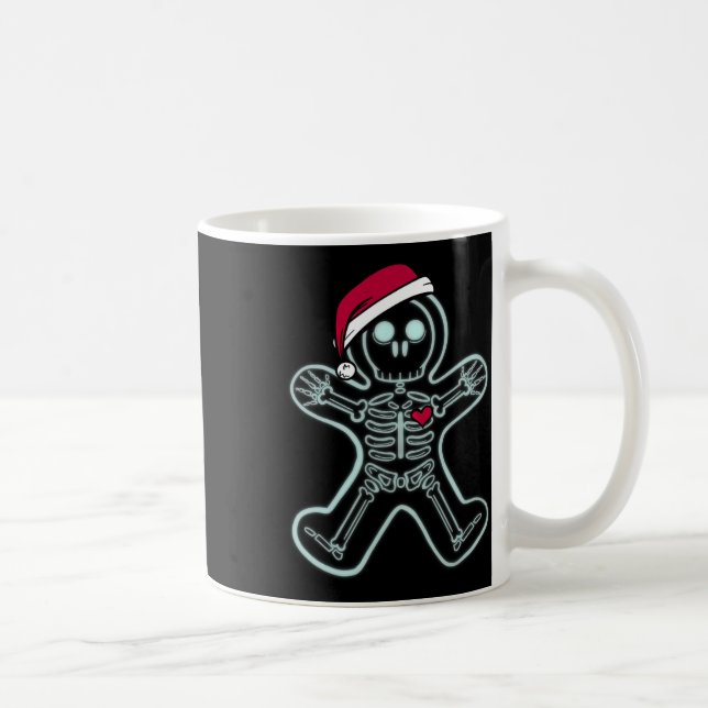 Röntgen Gingerbread Man Skeleton Christmas Nurse X Kaffeetasse (Rechts)