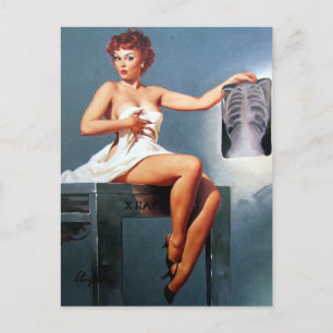 Röntgen Pin Up Postkarte