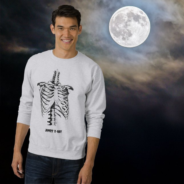 Röntgen Rib Cage Funny Halloween Anpassen Sweatshirt (Von Creator hochgeladen)