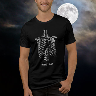 Röntgen Rib Cage Funny Halloween Anpassen Tri-Blend Shirt