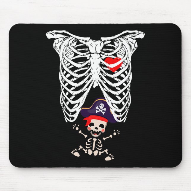Röntgen Skeleton Funny Pregnancy Mousepad (Vorne)