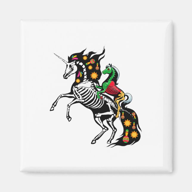 Röntgen Skeleton Reiten Magnet (Vorne)