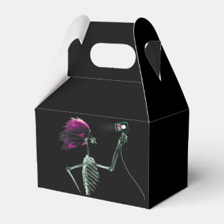 Röntgen-Skelett föhnt Haare Geschenkschachtel
