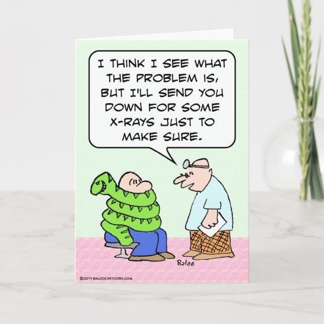 Röntgen-Typ, verpackt in Schlange Karte (Vorderseite)