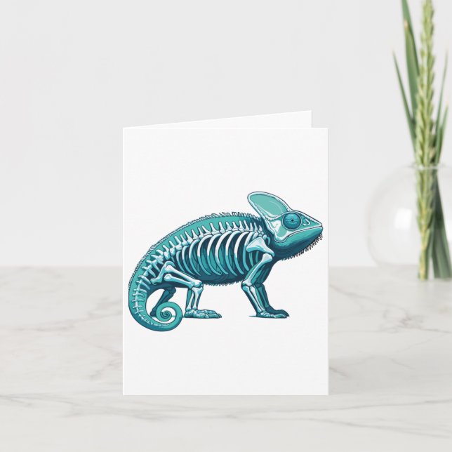 Röntgenbild Chameleon Körperanatomie Skelett Karte (Vorderseite)