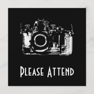 RÖNTGENBLICK-KAMERA - SCHWARZES U. WEISS EINLADUNG