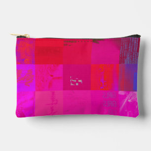 Röntgenmädchen Glitch Art Gitter Hot Pink Zubehörtasche