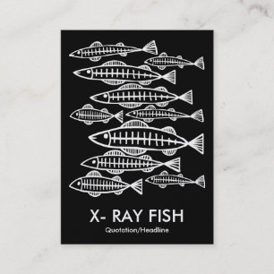 RÖNTGENSTRAHL-FISCHE - Schwarzes (Platin) Visitenkarte
