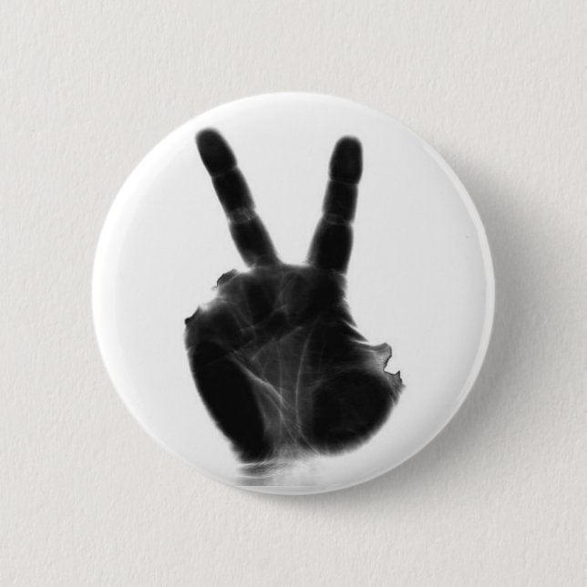 Röntgenstrahl-Friedenszeichen-Button Button (Vorderseite)